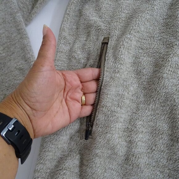 Abercrombie and Fitch Half Zip Pullover Jacket Men Size M Brown Taupe Tan - Picture 5 of 11